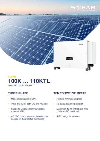 INVERTER HÒA LƯỚI SOFAR 110KW
