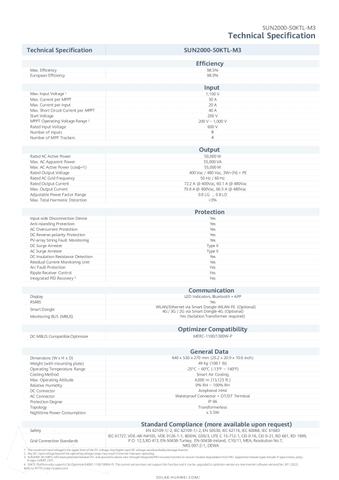 Inverter hoà lưới Huawei SUN2000-50KTL-M3- 3 pha