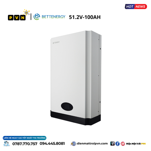 Pin lưu trữ lihium BETTENERGY 5Kwh - Bảo hành 10 năm
