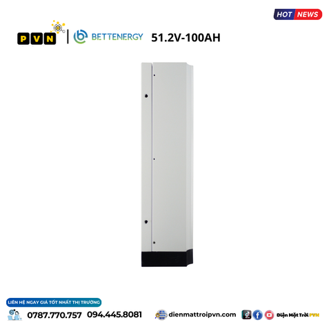 Pin lưu trữ lihium BETTENERGY 5Kwh - Bảo hành 10 năm