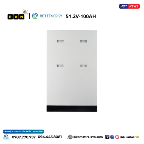 Pin lưu trữ lihium BETTENERGY 5Kwh - Bảo hành 10 năm