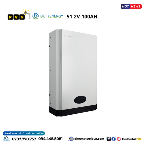 Pin lưu trữ lihium BETTENERGY 5Kwh - Bảo hành 10 năm