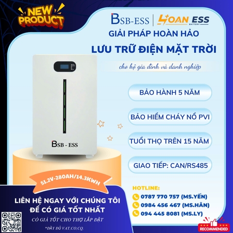 PIN LƯU TRỮ BSB ESS 14.3KWH - 51.2V 280AH LUXURY