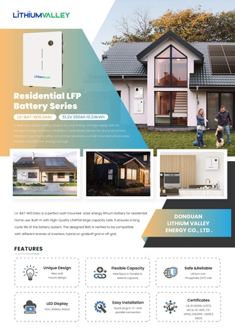 Pin lưu trữ lihium Valley 10.24kWh - Bảo hành 10 năm