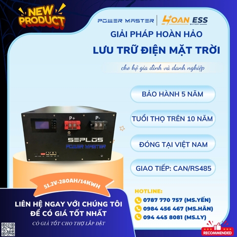 Pin Lưu Trữ Power Master 14Kw Đen