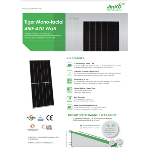 Tấm pin JinKo Solar 450W