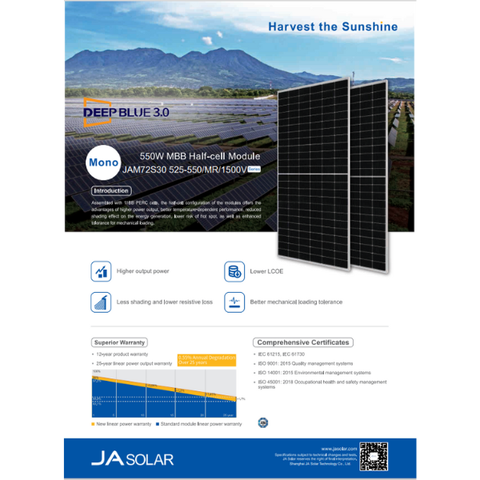 Tấm pin JA Solar 535W